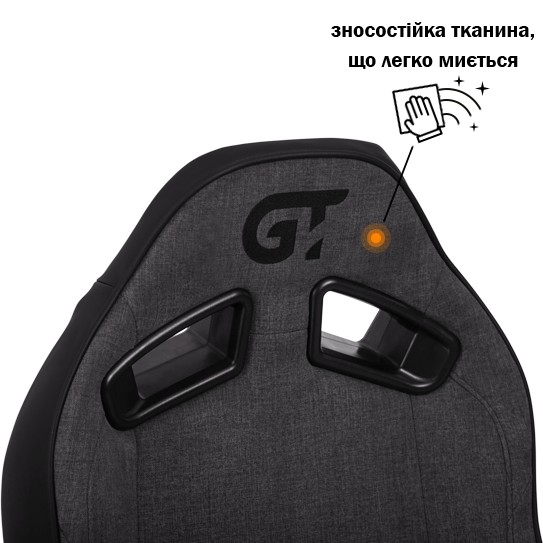 Геймерське крісло GT Racer X-8009 Dark Gray/Black (X-8009 Fabric Dark Gray/Black) фото №7