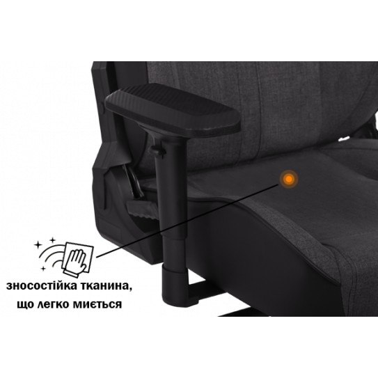 Геймерське крісло GT Racer X-8009 Dark Gray/Black (X-8009 Fabric Dark Gray/Black) фото №8