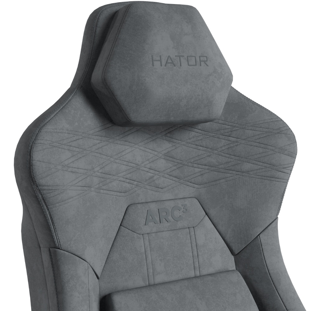 Геймерське крісло HATOR Arc 3 XL Velour Grey (HTC3446XL) фото №7