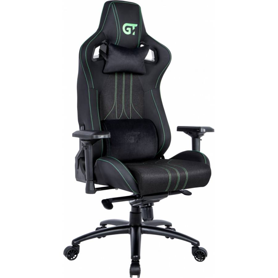 Геймерське крісло GT Racer X-8006 Black/Green (X-8006 Fabric Black/Green) фото №2