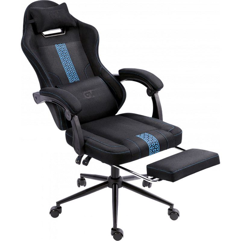 Геймерское кресло GT Racer X-2331 Black/Blue (X-2331 Fabric Black/Blue) фото №5