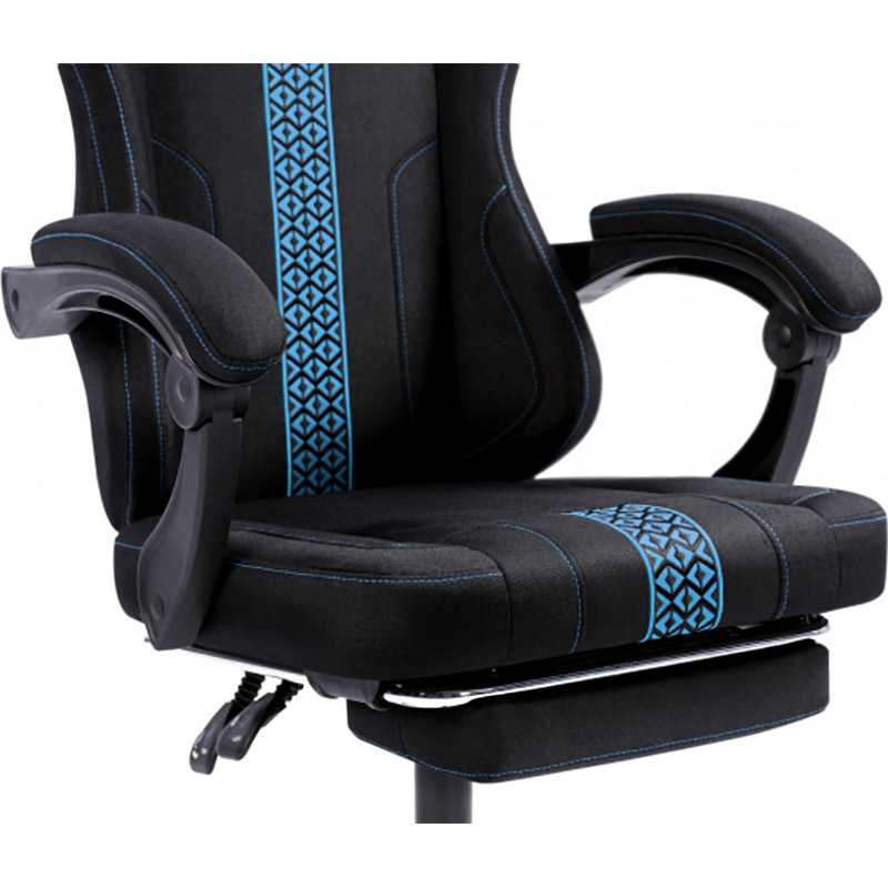 Геймерское кресло GT Racer X-2331 Black/Blue (X-2331 Fabric Black/Blue) фото №7