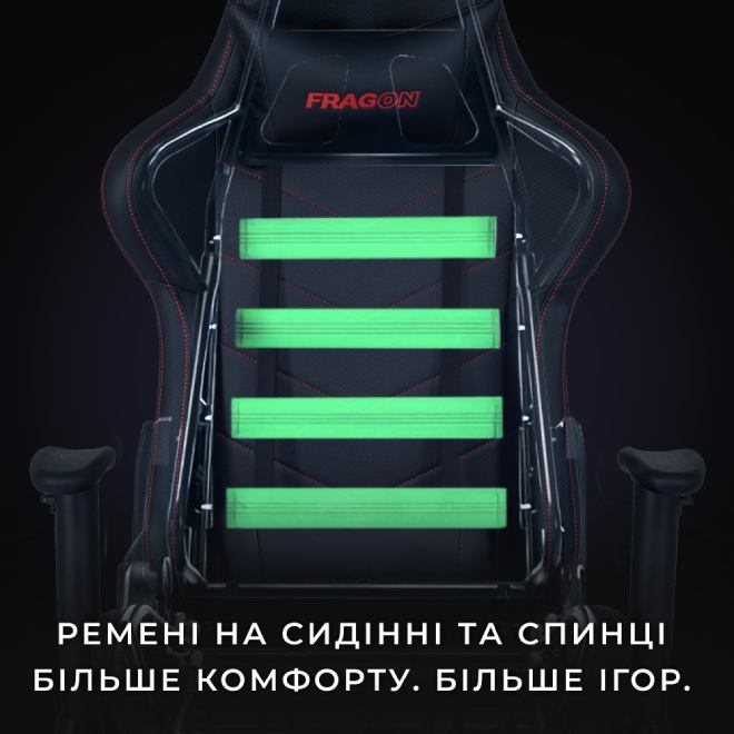 Геймерське крісло FragON 2X Series Black (FRGN_2X_R2_BLACK) фото №8