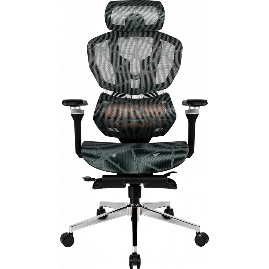 Геймерське крісло GT Racer X-7002 Black/Black/Green (X-7002 Black/Black/Green (Massage))