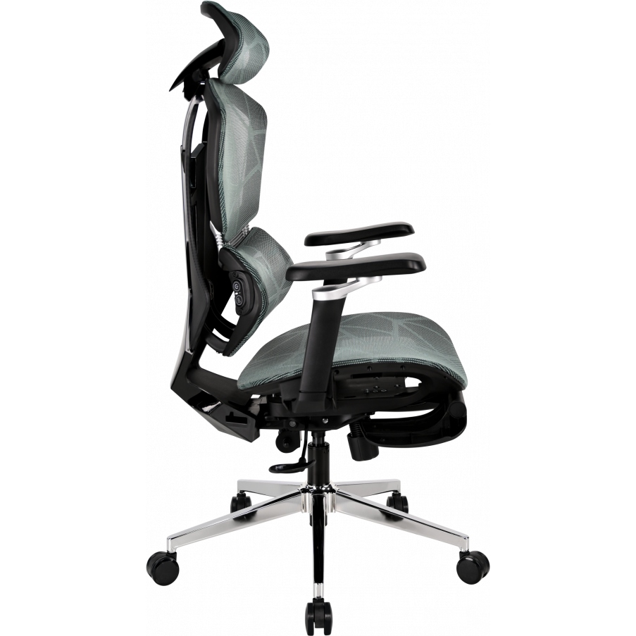 Геймерське крісло GT Racer X-7002 Black/Black/Green (X-7002 Black/Black/Green (Massage)) фото №3