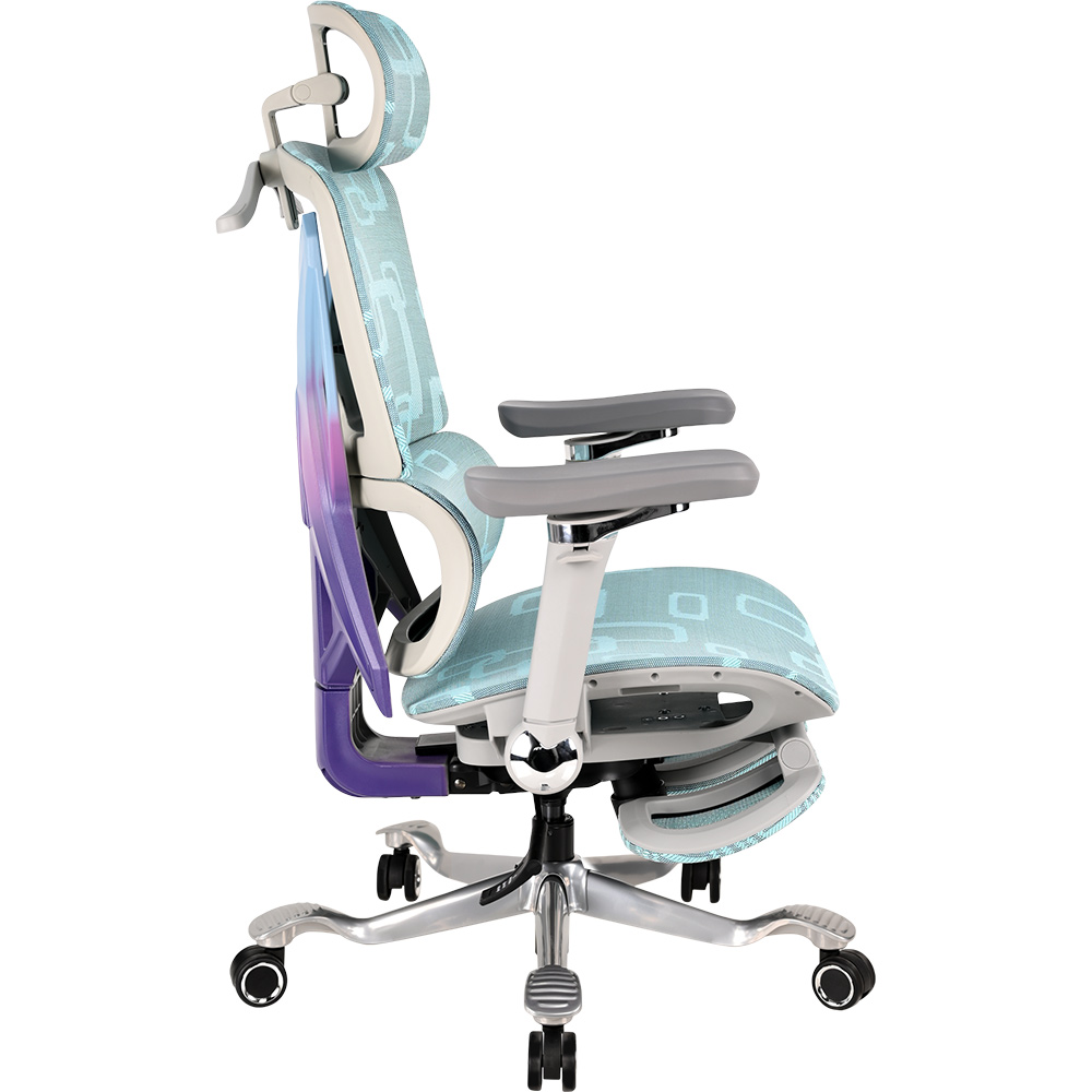 Геймерське крісло GT Racer X-900 Gray/Violet/Blue фото №3