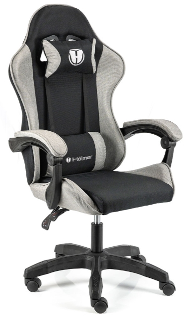 Геймерське крісло Hölmer GCH-02 Fabric Size L Black/Grey Nylon (GCH-02)