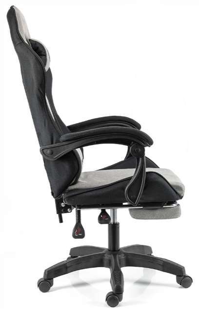 Геймерское кресло Hölmer GCH-03 Fabric Size L Gray/Black Nylon Footrest (GCH-03) фото №2