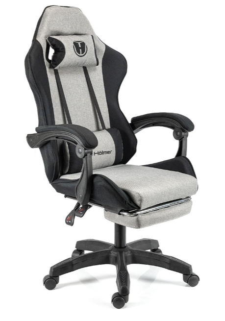 Геймерское кресло Hölmer GCH-03 Fabric Size L Gray/Black Nylon Footrest (GCH-03)