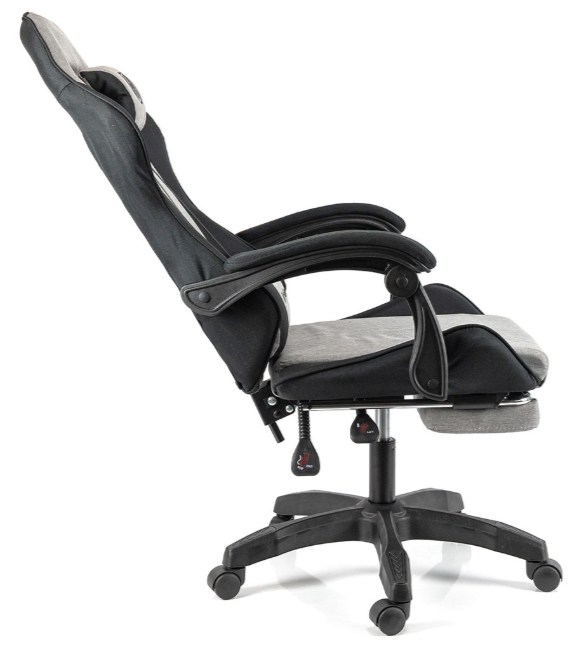 Геймерское кресло Hölmer GCH-03 Fabric Size L Gray/Black Nylon Footrest (GCH-03) фото №3
