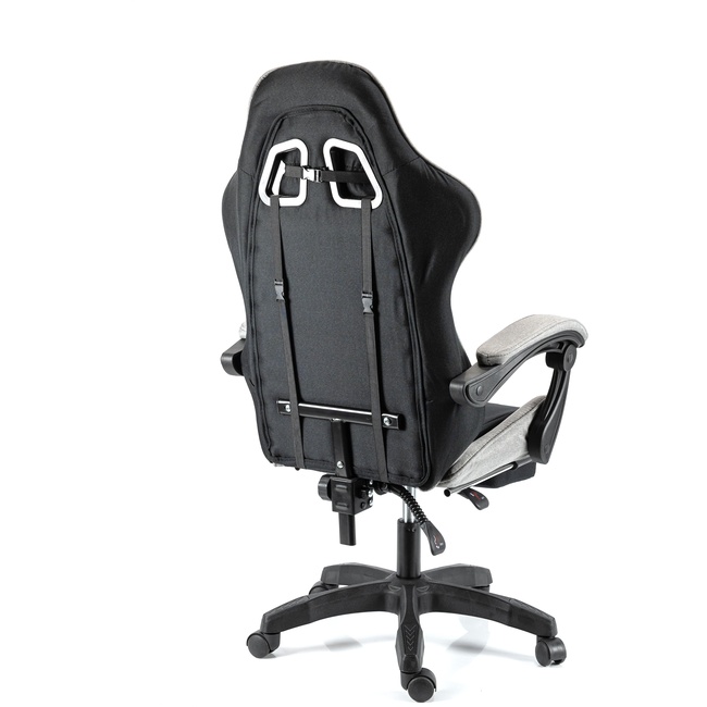 Геймерське крісло Hölmer GCH-04 Fabric Size L Black/Grey Nylon Footrest (GCH-04) фото №4