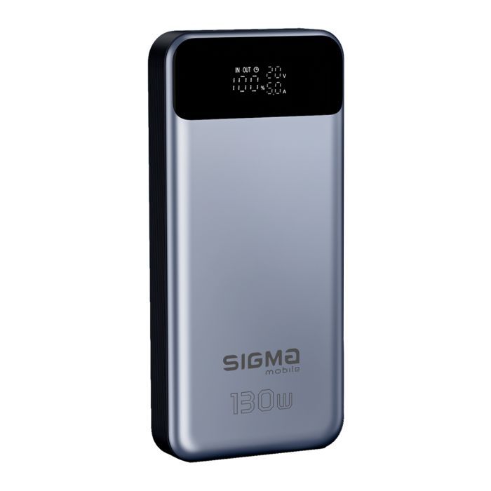 Мобильная батарея Sigma X-power SI30A7QLX 30000mAh, PD/130W, LED, cable 100w, silver (4827798479117) фото №3