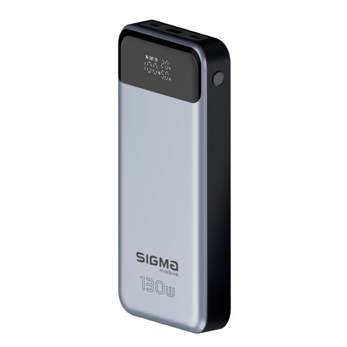 Мобильная батарея Sigma X-power SI30A7QLX 30000mAh, PD/130W, LED, cable 100w, silver (4827798479117) фото №4