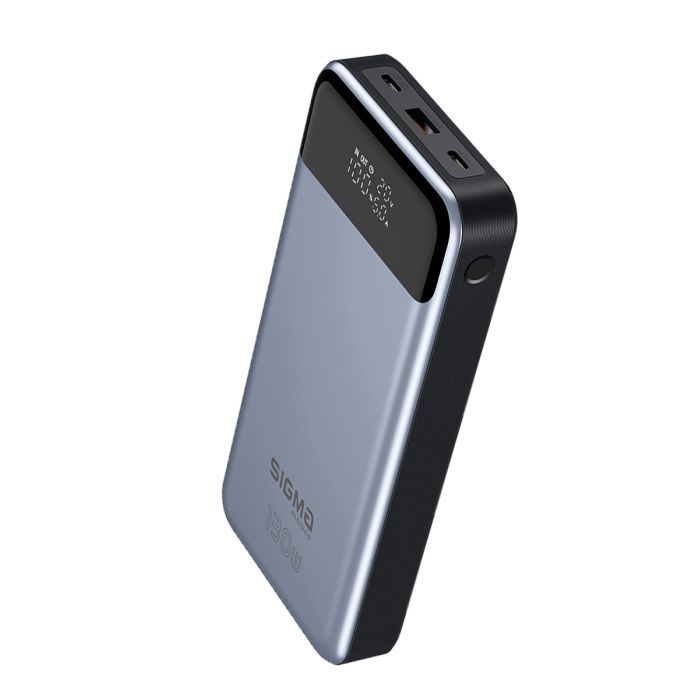 Мобильная батарея Sigma X-power SI30A7QLX 30000mAh, PD/130W, LED, cable 100w, silver (4827798479117) фото №5