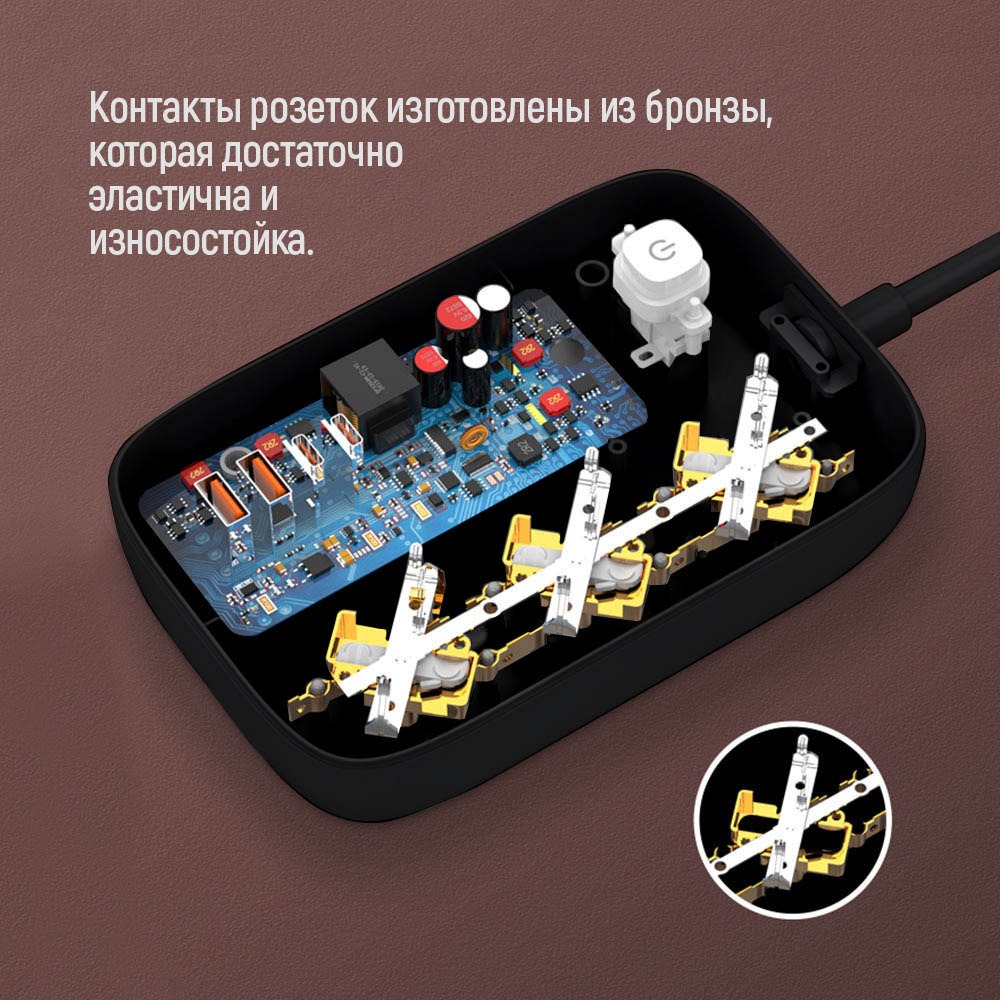 Мережевий фільтр Colorway CW-CHE34PDB фото №9