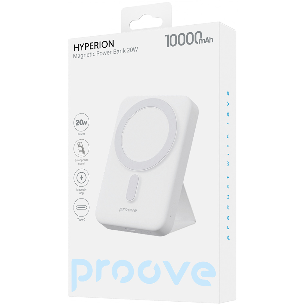 Мобільна батарея Proove Hyperion 20W 10000mAh 2025 (білий) фото №9
