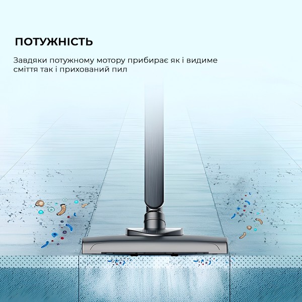 Пилосос акумуляторний Dreamе Stick Vacuum Cleaner Cord Gray (DX700S) фото №3