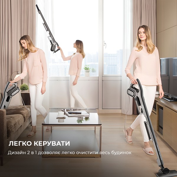 Пилосос акумуляторний Dreamе Stick Vacuum Cleaner Cord Gray (DX700S) фото №6