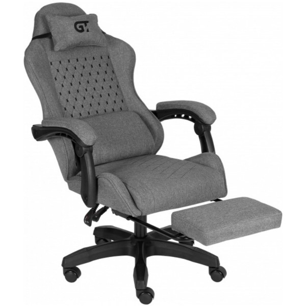 Геймерское кресло GT Racer X-2339 Black/Gray (X-2339 Fabric Black/Gray) фото №4