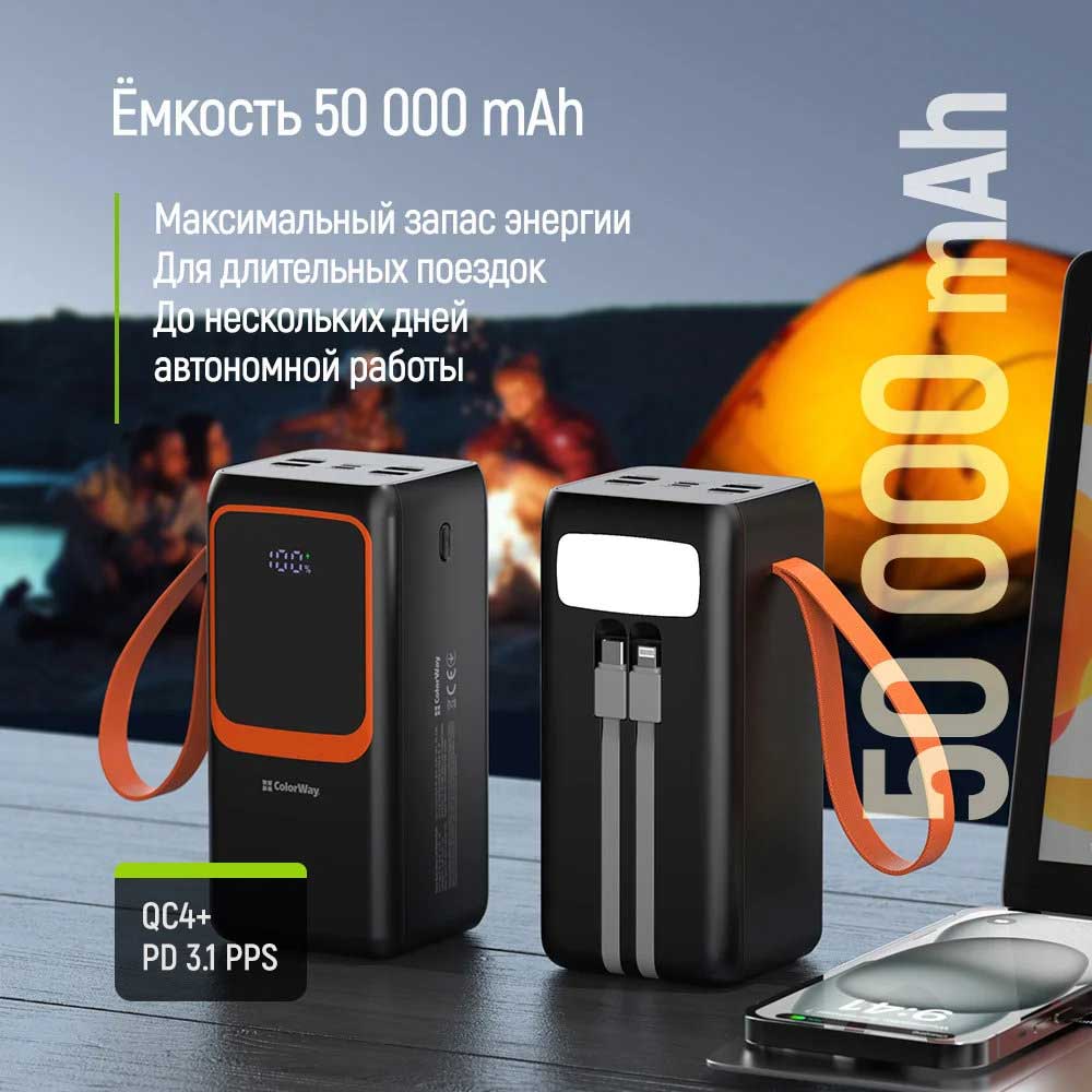 Мобильная батарея Colorway CW-PB500LP02BK фото №7
