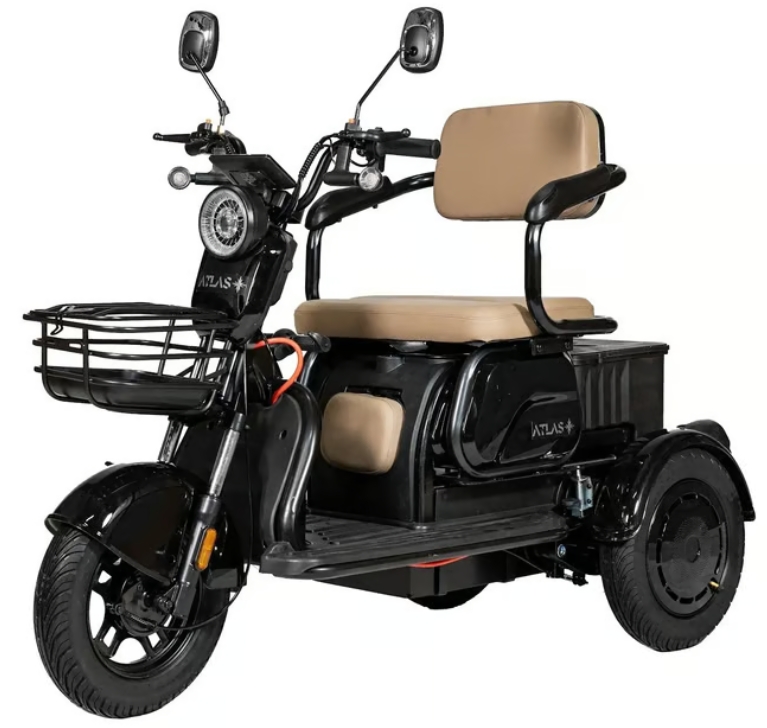Електроскутер Atlas Elegant Trike 800W Black фото №2