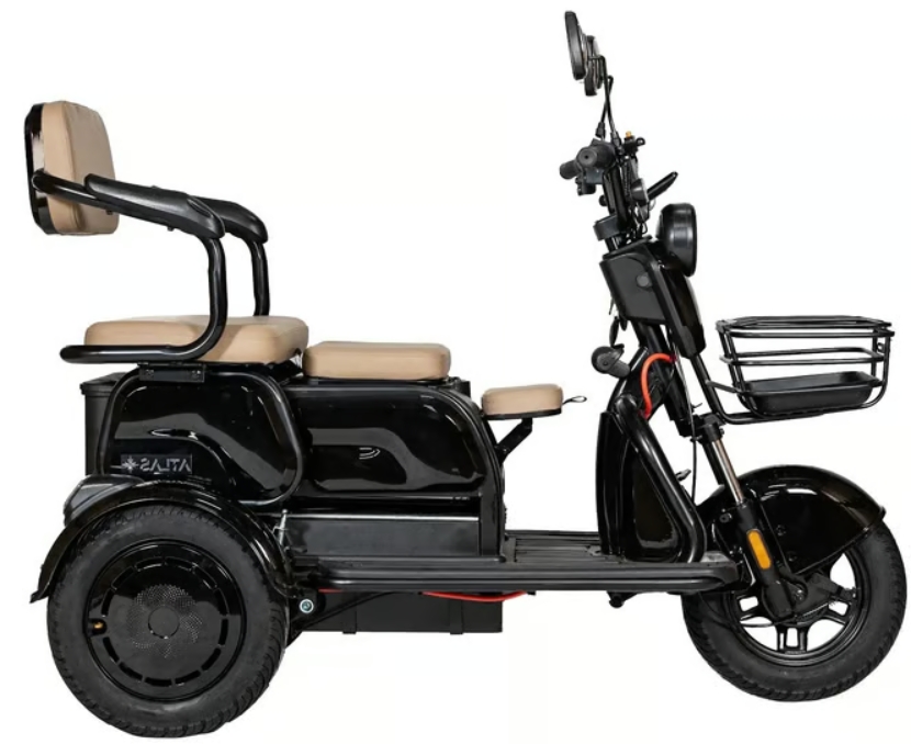 Електроскутер Atlas Elegant Trike 800W Black фото №4