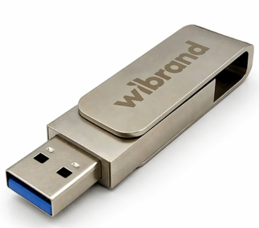 Зовнішній жорсткий диск Wibrand Wolf 1TB USB 3.2 Gen.2 Type-C/Type-A Read/Write 1000MB/s Silver фото №2