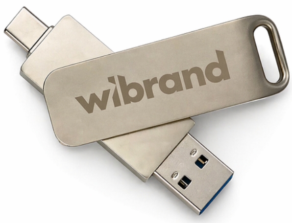 Зовнішній жорсткий диск Wibrand Wolf 1TB USB 3.2 Gen.2 Type-C/Type-A Read/Write 1000MB/s Silver