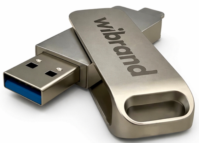 Зовнішній жорсткий диск Wibrand Wolf 1TB USB 3.2 Gen.2 Type-C/Type-A Read/Write 1000MB/s Silver фото №3