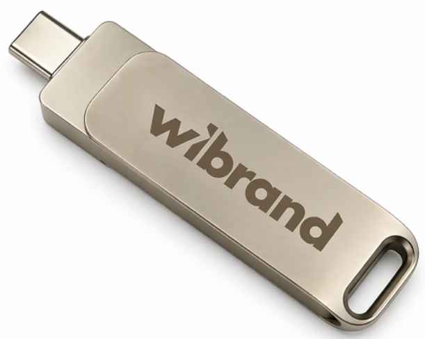 Зовнішній жорсткий диск Wibrand Wolf 1TB USB 3.2 Gen.2 Type-C/Type-A Read/Write 1000MB/s Silver фото №4
