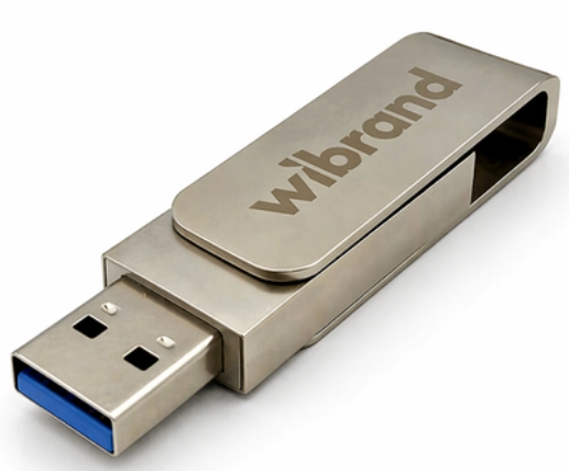 Внешний жесткий диск Wibrand Wolf 512GB USB 3.2 Gen.2 Type-C/Type-A Read/Write 1000MB/s Silver фото №2