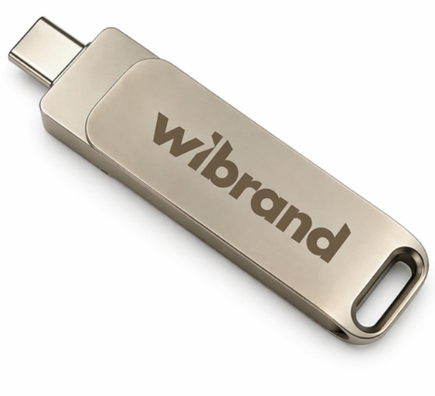 Внешний жесткий диск Wibrand Wolf 512GB USB 3.2 Gen.2 Type-C/Type-A Read/Write 1000MB/s Silver фото №4