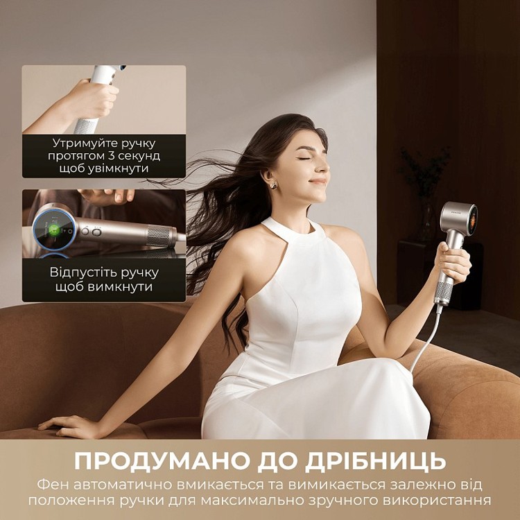 Фен Dreamе Grand High-Speed Hair Dryer White фото №9