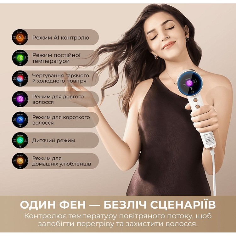 Фен Dreamе Grand High-Speed Hair Dryer White фото №6