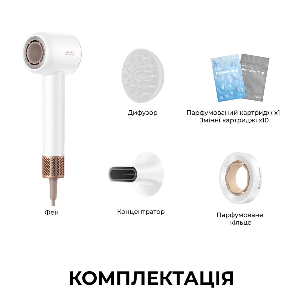 Фен Dreamе Glory Mix White (AHD18-WH) фото №10
