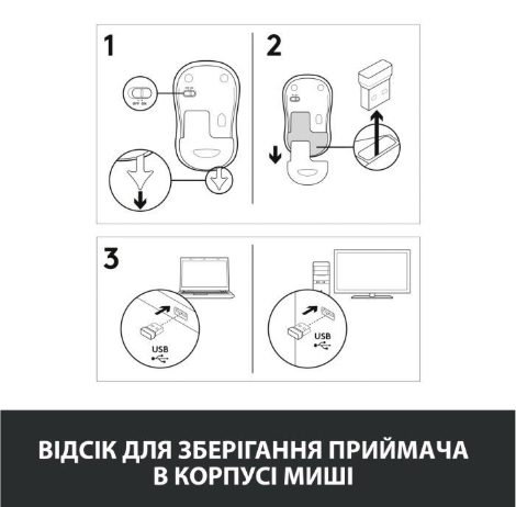 Компьютерная мыш Logitech M185 swift grey (910-002238) фото №11