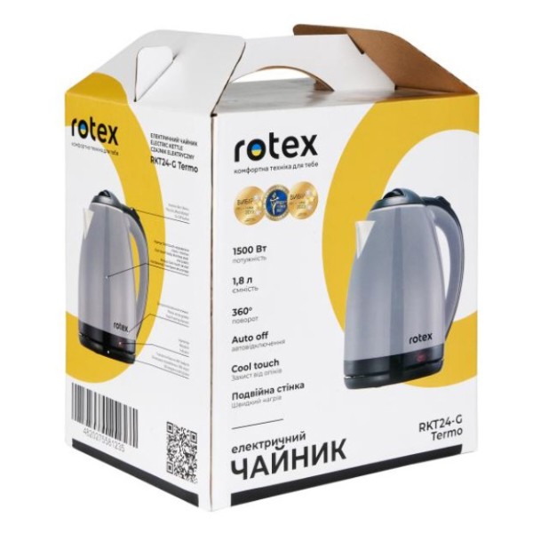 Уцінка * Електричний чайник Rotex RKT24-G Termo фото №8
