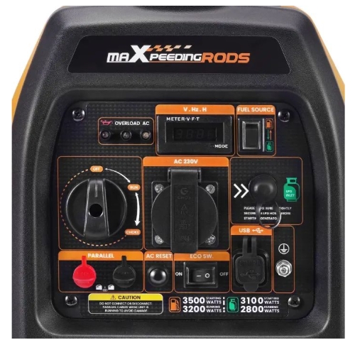 Генератор MaXpeedingRods MXR3800DF, інверторний, газ/бензин, 3.2kW, ручний старт (MXR3800DF) фото №4
