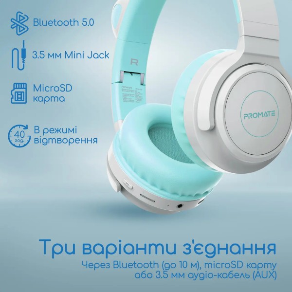 Наушники Promate panda.aqua фото №4