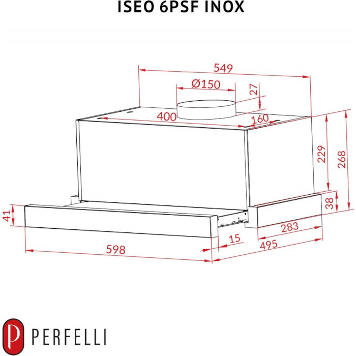 Вытяжка Perfelli ISEO 6PSF INOX фото №11