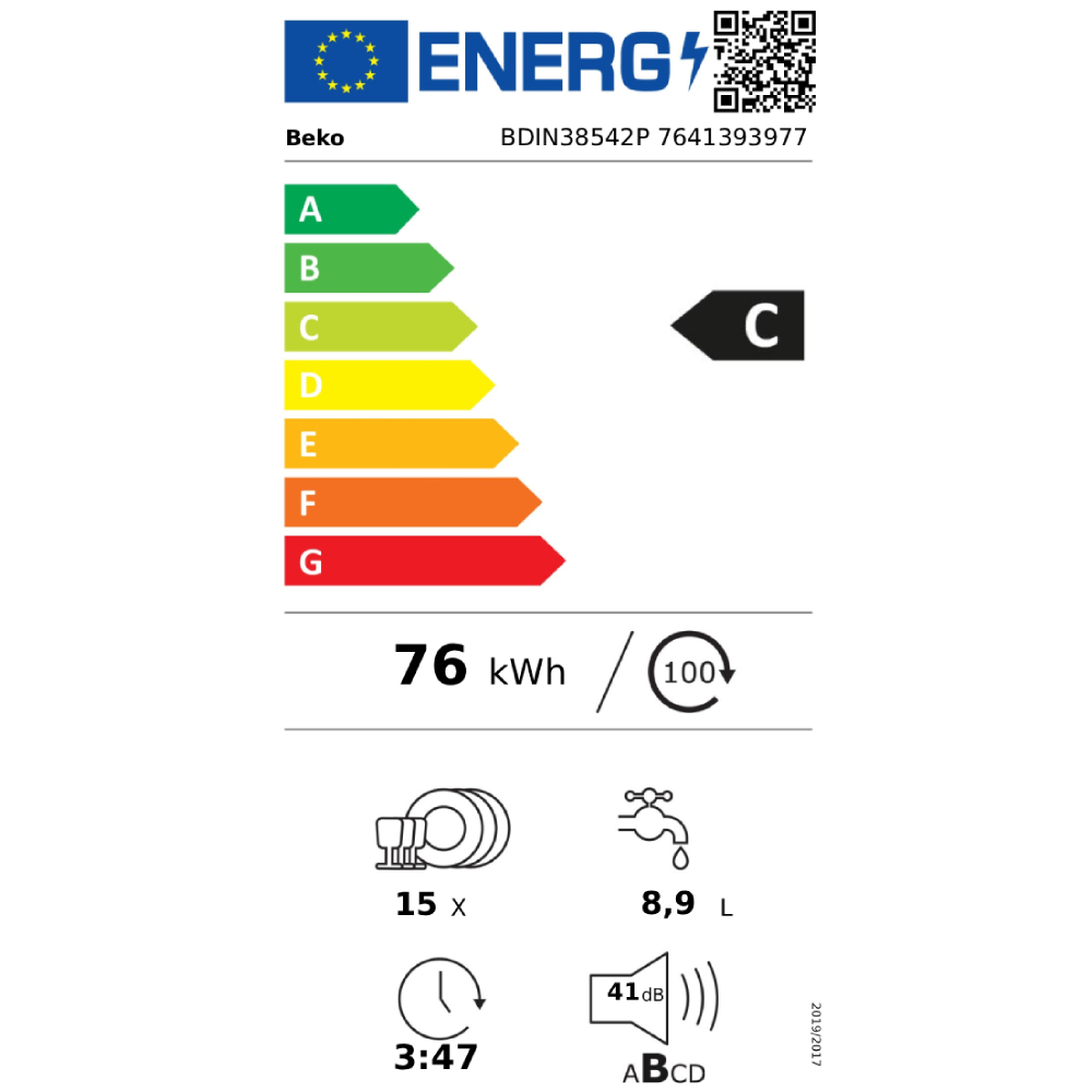 Посудомийна машина Beko BDIN38542P фото №12