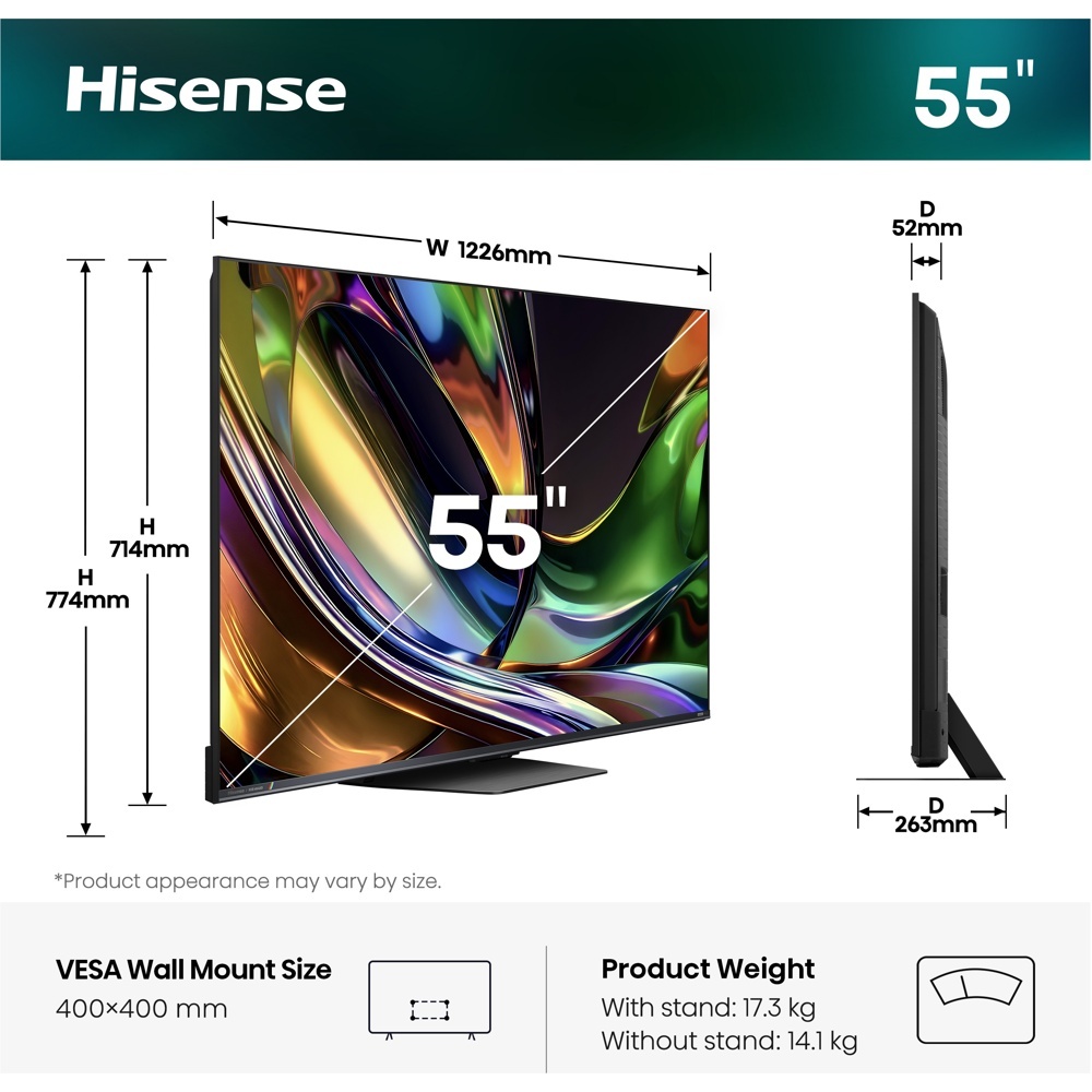 Телевізор Hisense 55UR8S фото №6