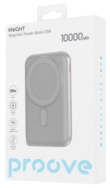 Мобильная батарея Proove Knight 20W 10000mAh (темно-сірий) фото №6
