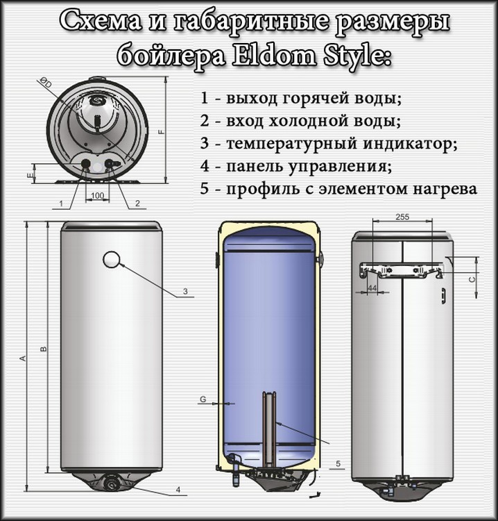 Водонагрівач Eldom Style Dry 100 фото №2 Водонагрівач Eldom Style Dry 100 фото №2