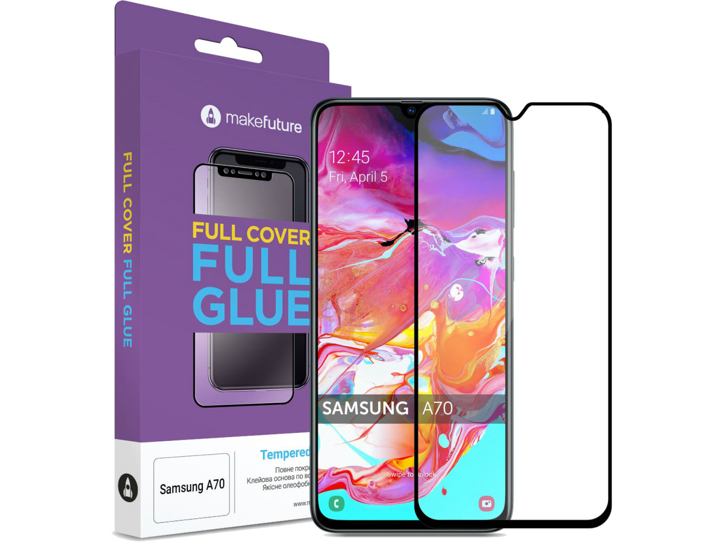 Защитное стекло MakeFuture S A70 A705 F Black 00 00040892 Защитное стекло MakeFuture S A70 A705 F Black 00 00040892