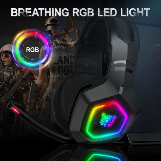 Наушники Onikuma K10 Pro RGB Gaming Wired Headphones Black фото №5