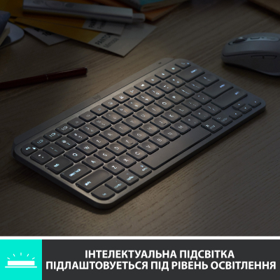 Клавіатура Logitech MX Keys Mini Wireless Illuminated Graphite (920-010501) фото №4