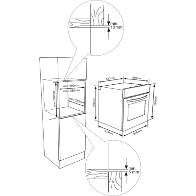 Духовой шкаф HEINNER HBO-V656GC-BK фото №4
