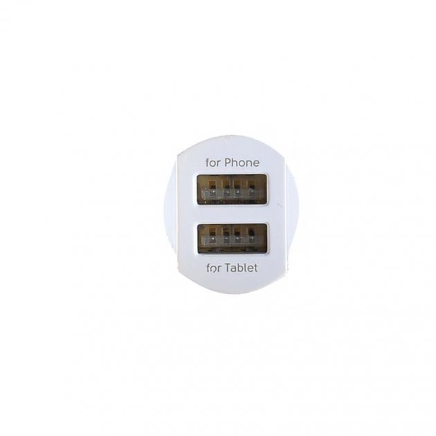 АЗП Cord Nova 2 USB 2.1 A Silver white (CC 1U021W) фото №2
