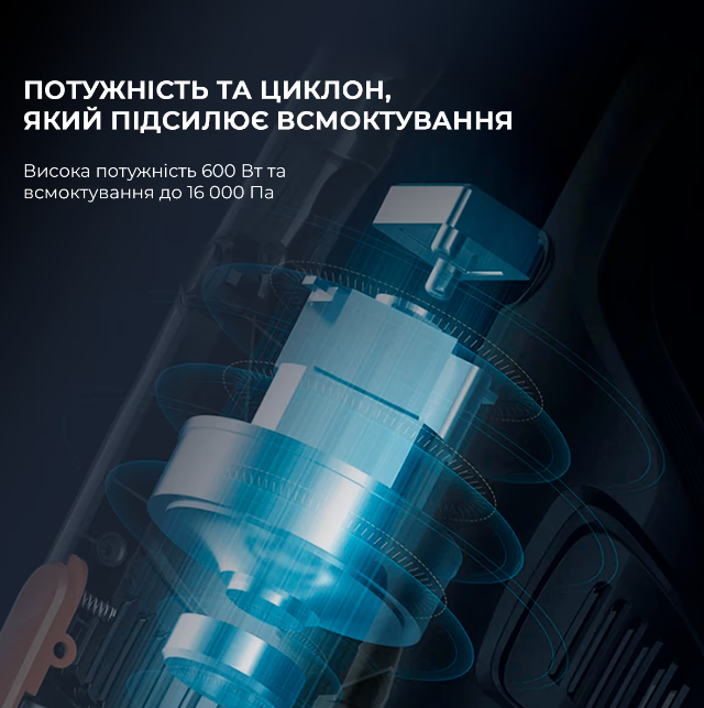 Пилосос акумуляторний Deerma Corded Hand Stick Vacuum Cleaner (DX118C) фото №5